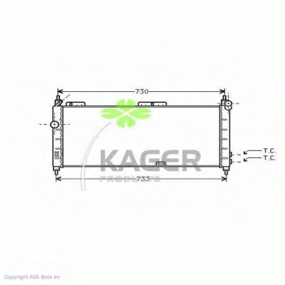 Радиатор, охлаждение двигателя KAGER купить