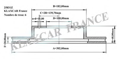 Тормозной диск KLAXCAR FRANCE купить