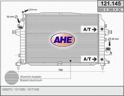 Радиатор, охлаждение двигателя AHE купить